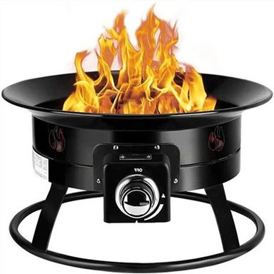 Camping mit Gasfeuerstelle