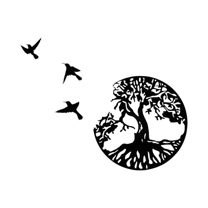 Easy To Install Family Tree With Birds Wall Plaque Art
