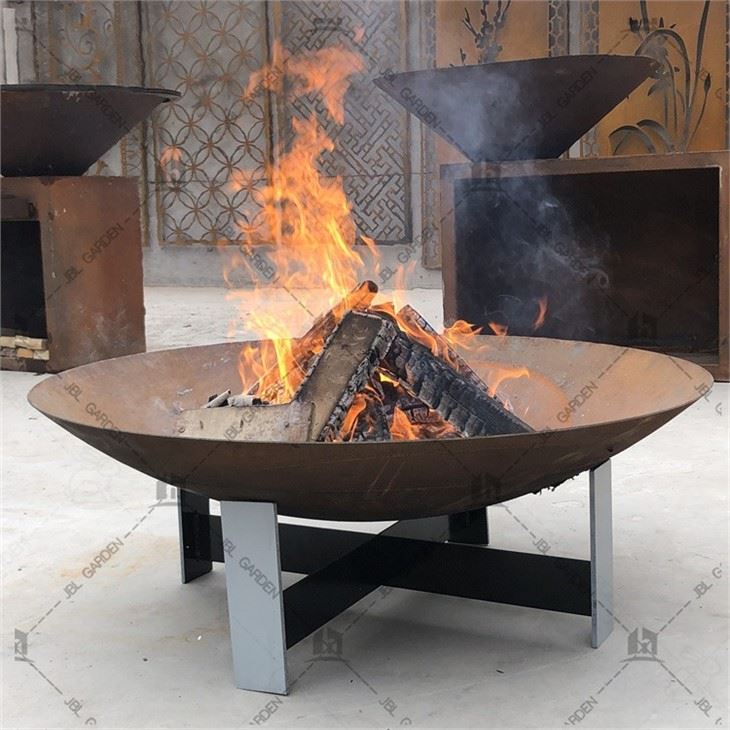 Corten Steel Drop-In Fire Pit Burner
