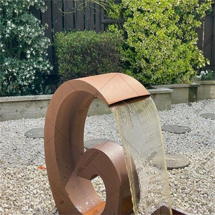 Corten Steel Rain Curtain Water