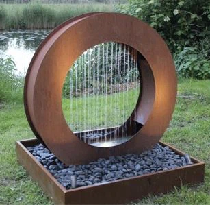 High Corten Steel Water Feature