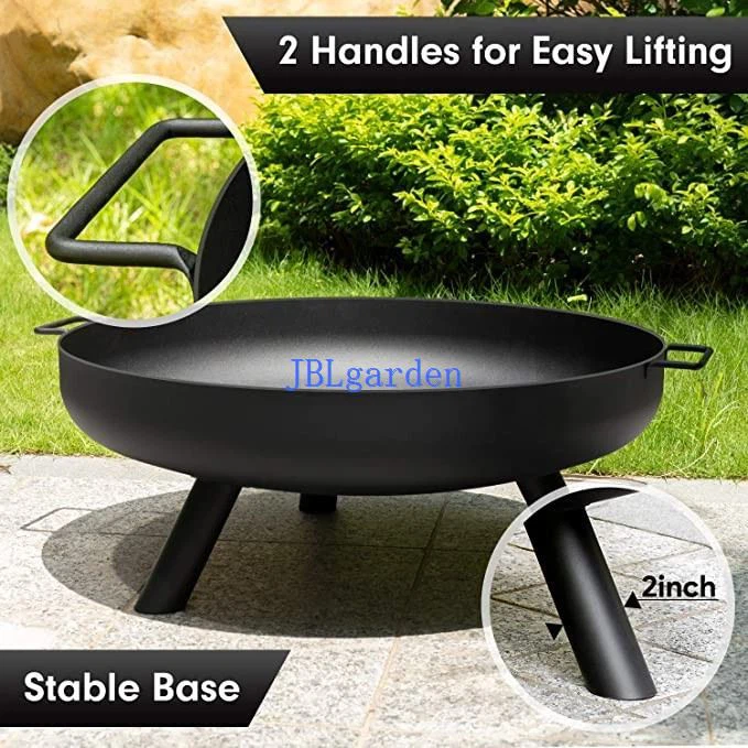 Outdoor Wood Fire Pit Bowl Grill Steel Metal Bbq Fire Pit