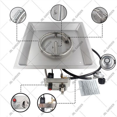 Outdoor Fire Pit Burner and Pan Kit