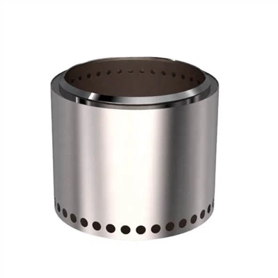 Tragbare Feuerstelle mit Holzofen