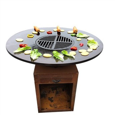 Brazier Outdoor Kitchen Grill aus Cortenstahl