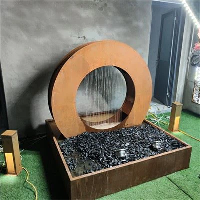 Wasserspiele aus Cortenstahl