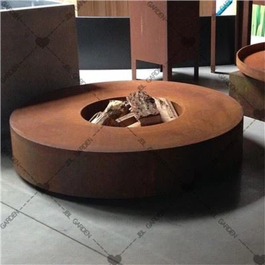 Runde Corten-Feuerstelle