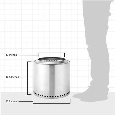 Edelstahl rauchloser FirePit-Ofen
