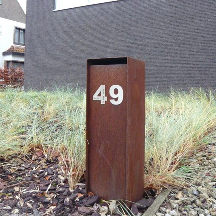 Corten Steel Drop Box Parcel Box Mailbox