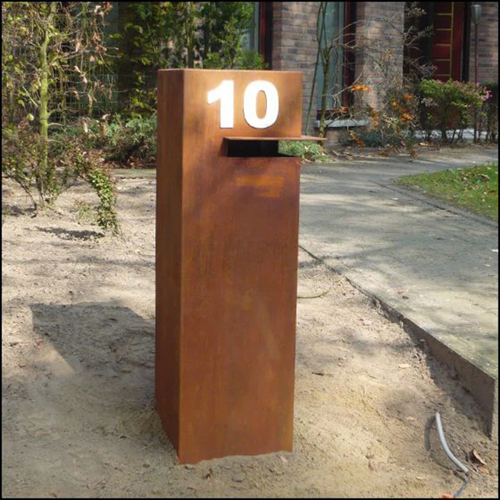 Corten Steel Drop Box Parcel Box Mailbox