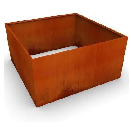 Metal Oblong Rusty Planters