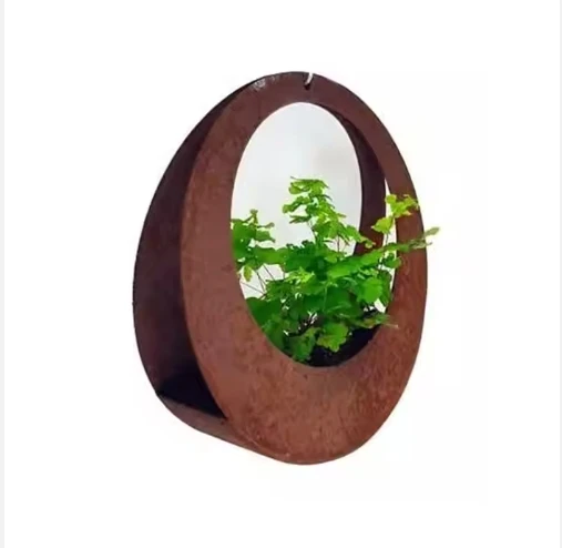 Metal Oblong Rusty Planters