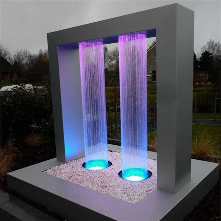 Modern Outdoor Ornament Rusted Steel Water Fountain