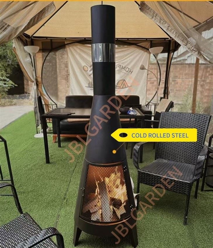 Steel Patio Heating Wood Fireplace
