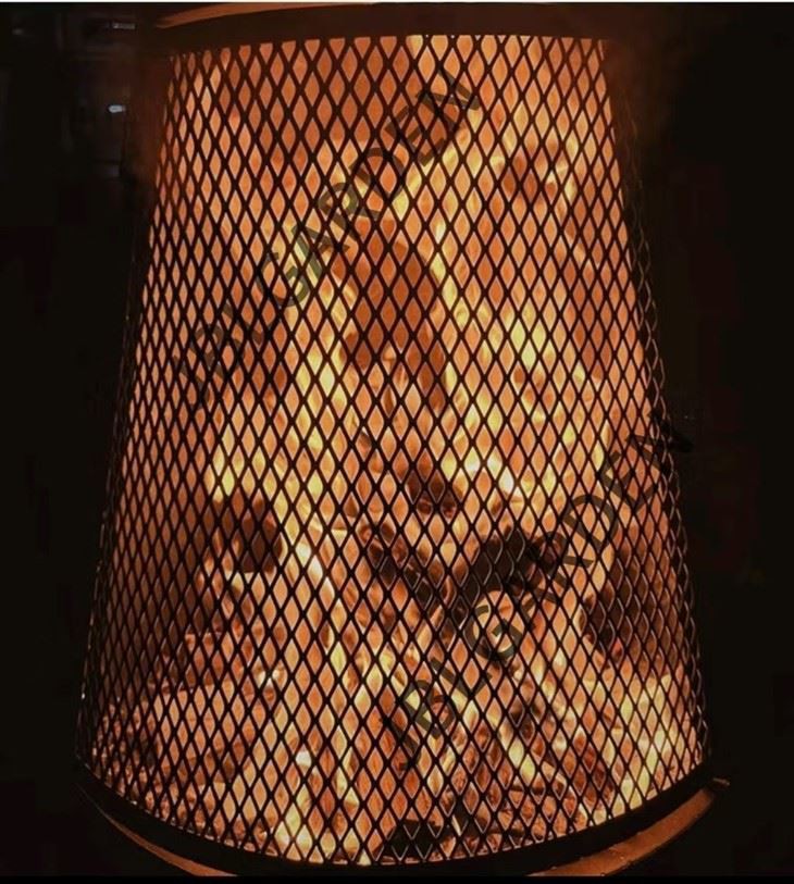 Steel Patio Heating Wood Fireplace