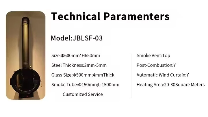 Round Black Wall Mounted Heating Stove