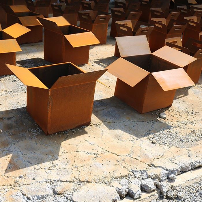 Rusty Steel Flower Planters price