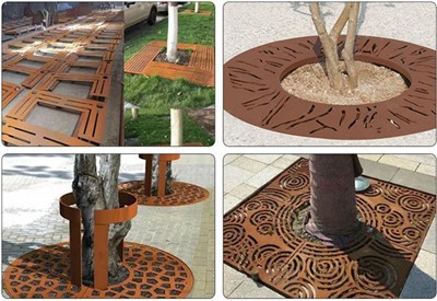 Baumgittergrößen für Gehwege